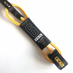 FCS All Round Essential 6ft Surfboard Leash - Mango