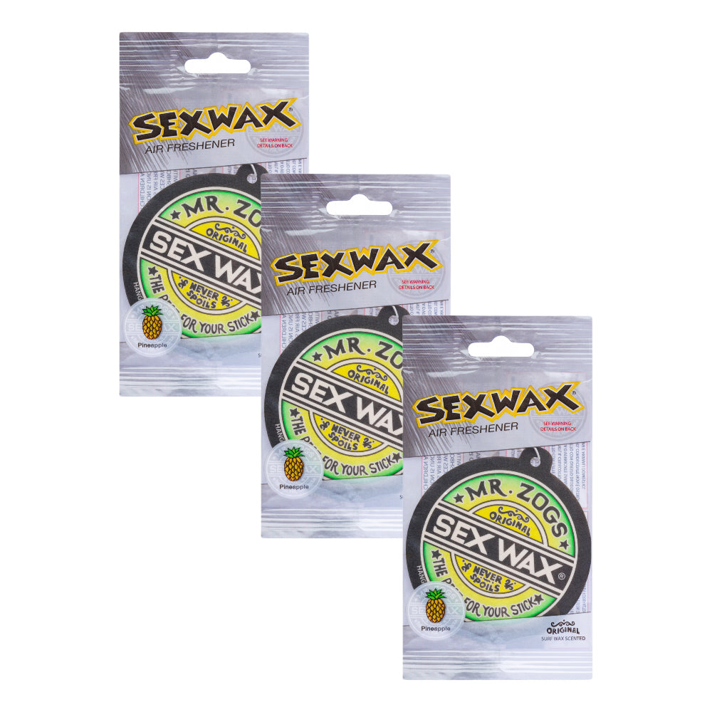 Sex Wax Air Freshener - Pineapple - 3 Pack – Sunset Surf Shop