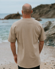 Sunset Surf Men's Heavyweight T-Shirt – Faded Sand