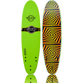 Surfworx Hellcat Mini Mal 7ft 0 Soft Surfboard - Apple Green