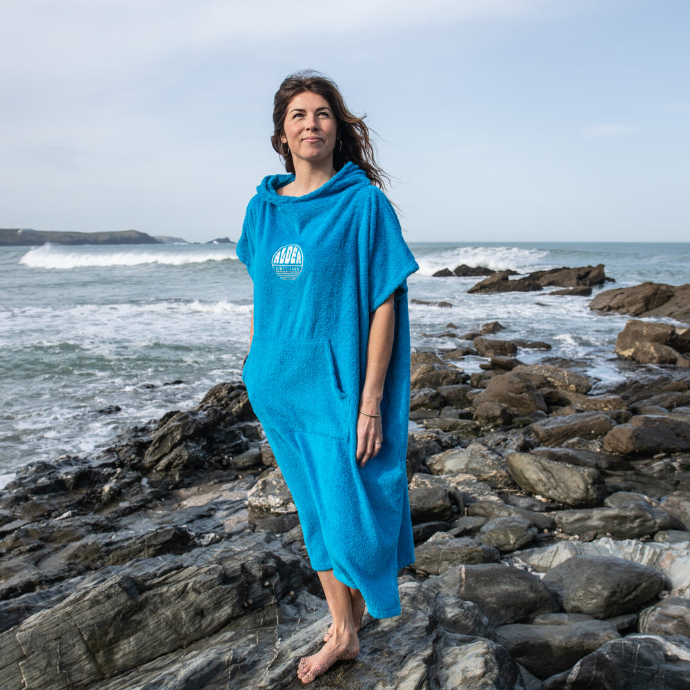 Alder Poncho Changing Robe - Blue