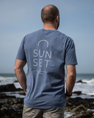 Sunset Surf Mens Tee - Faded Blue