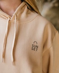 Sunset Surf Womens Hoodie - Sandy Yellow