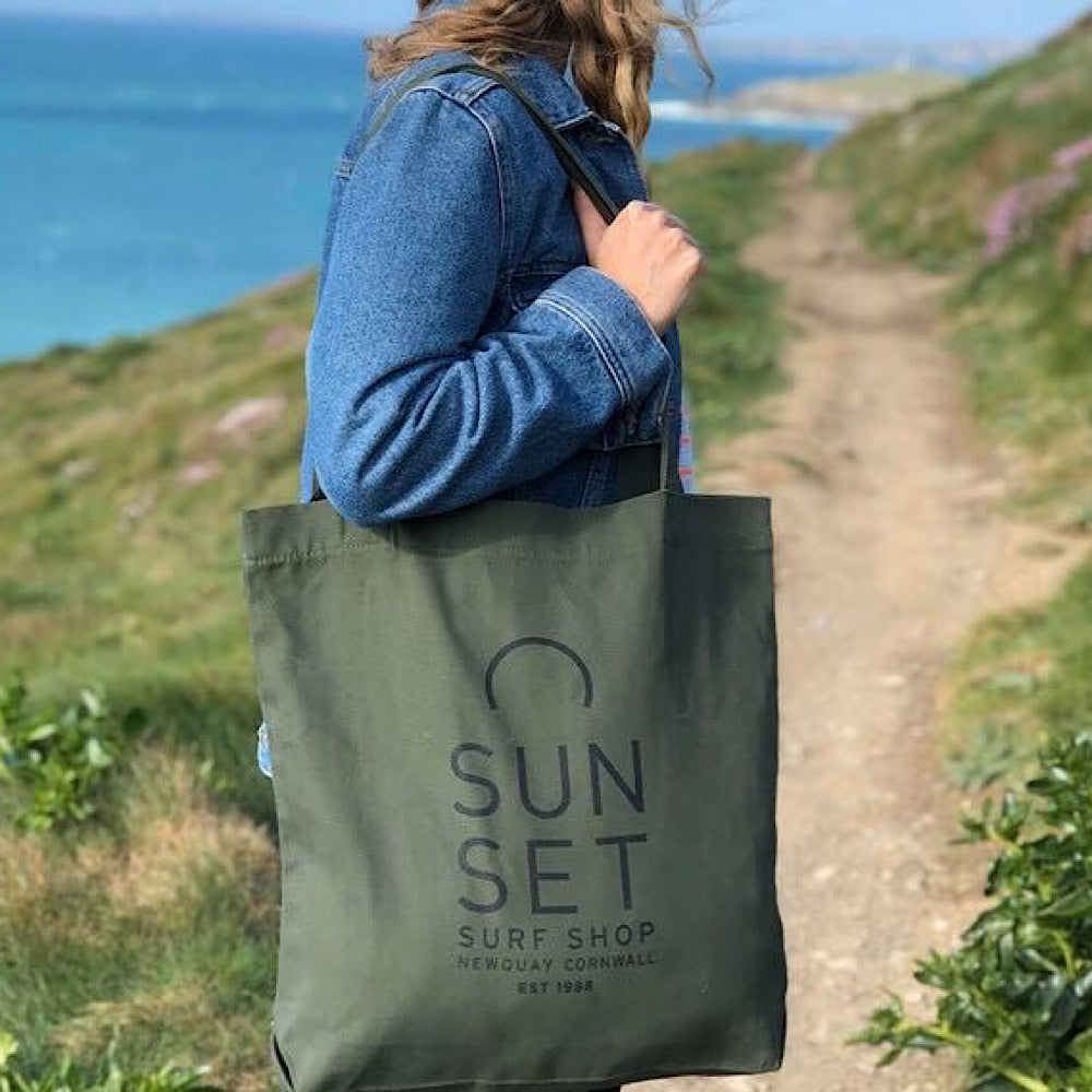 Sunset Surf Tote Bag - Khaki