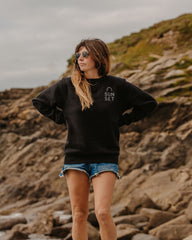 Sunset Surf Crew Jumper - Black