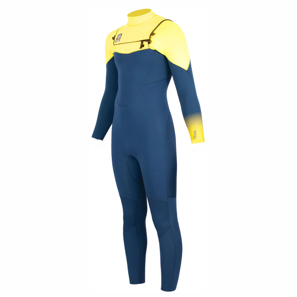 Alder Revo Kids 4/3mm Chest Zip Wetsuit - Yellow