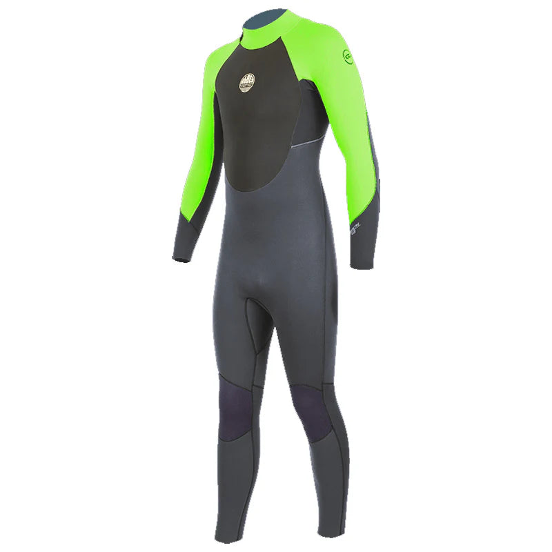 Alder Stealth Kids 4/3mm Back Zip Wetsuit - Lime