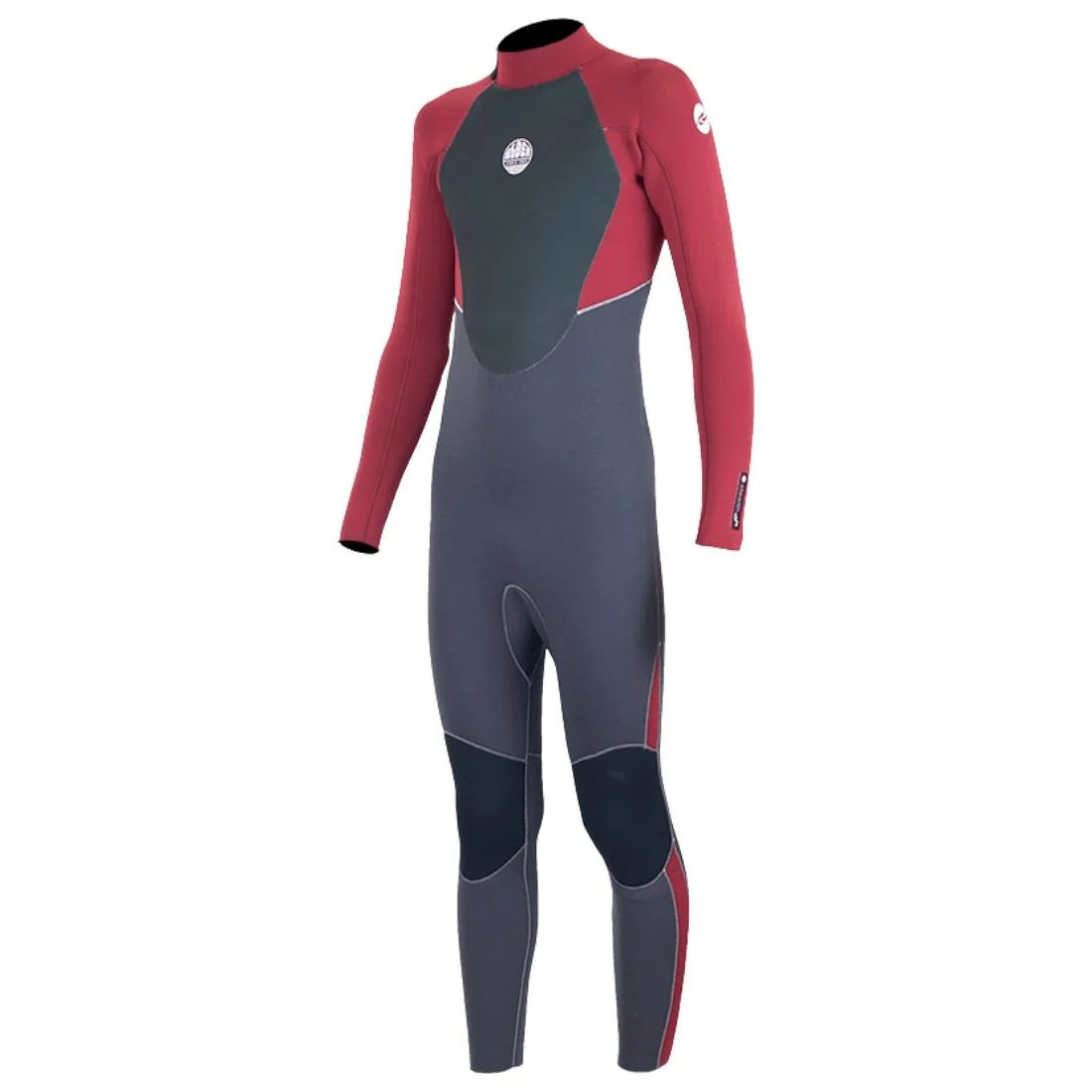 Alder Stealth Kids 4/3mm Back Zip Wetsuit - Red