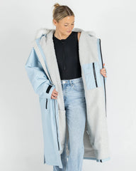 Dryrobe Advance Alpine Range Long Sleeve Change Coat - Ice Blue