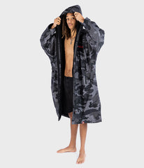 Dryrobe Advance Long Sleeve Change Coat - Black Camo & Black