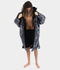 Dryrobe Advance Long Sleeve Change Coat - Black Camo & Black