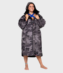 Dryrobe Advance Long Sleeve Change Coat - Black Camo & Black