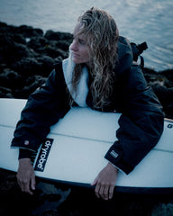 Dryrobe Advance Long Sleeve Change Coat - Black & Grey