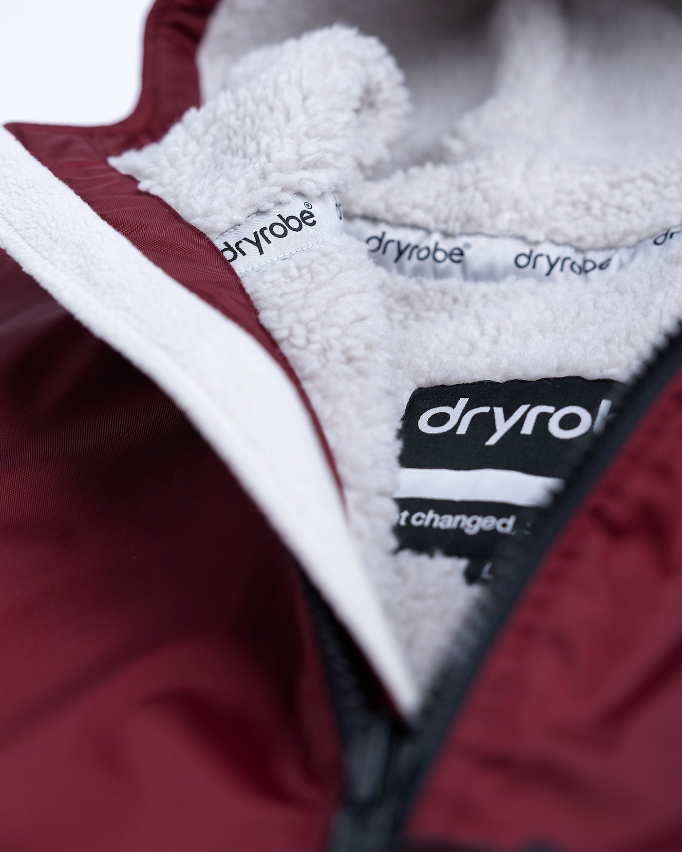 Dryrobe Advance Long Sleeve Change Coat - Burgundy & Silver Grey