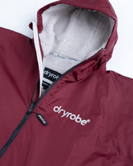 Dryrobe Advance Long Sleeve Change Coat - Burgundy & Silver Grey