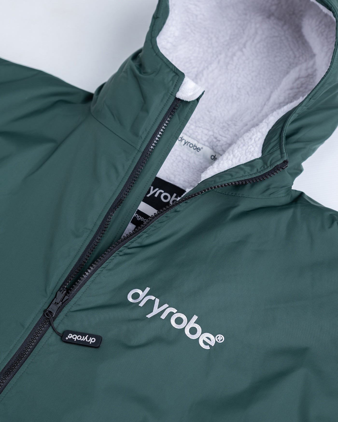 Dryrobe Advance Long Sleeve Change Coat - Dark Green & Nimbus Cloud