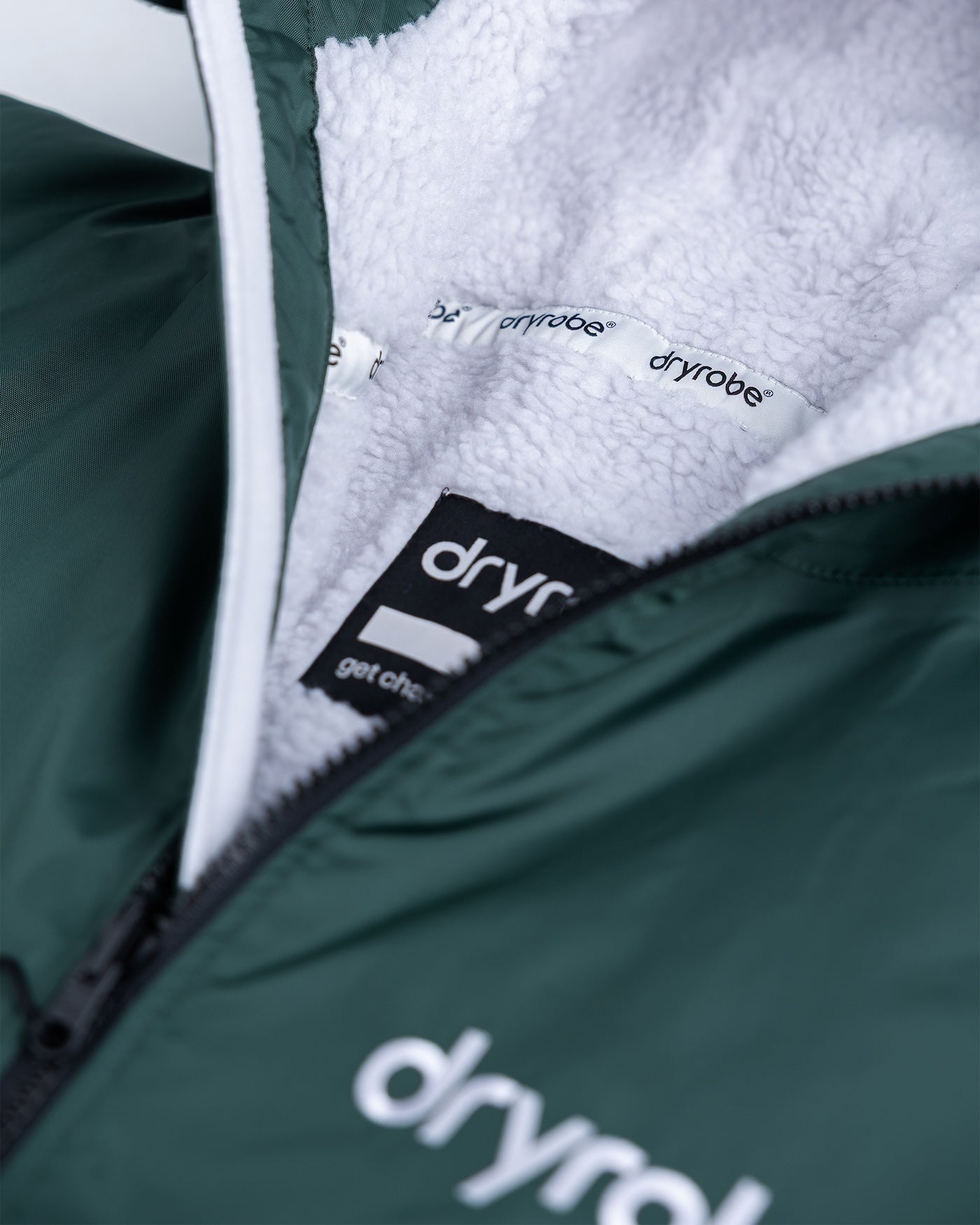 Dryrobe Advance Long Sleeve Change Coat - Dark Green & Nimbus Cloud