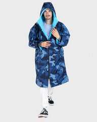 Dryrobe Advance V3 Long Sleeve Change Coat - Blue Camo & Blue