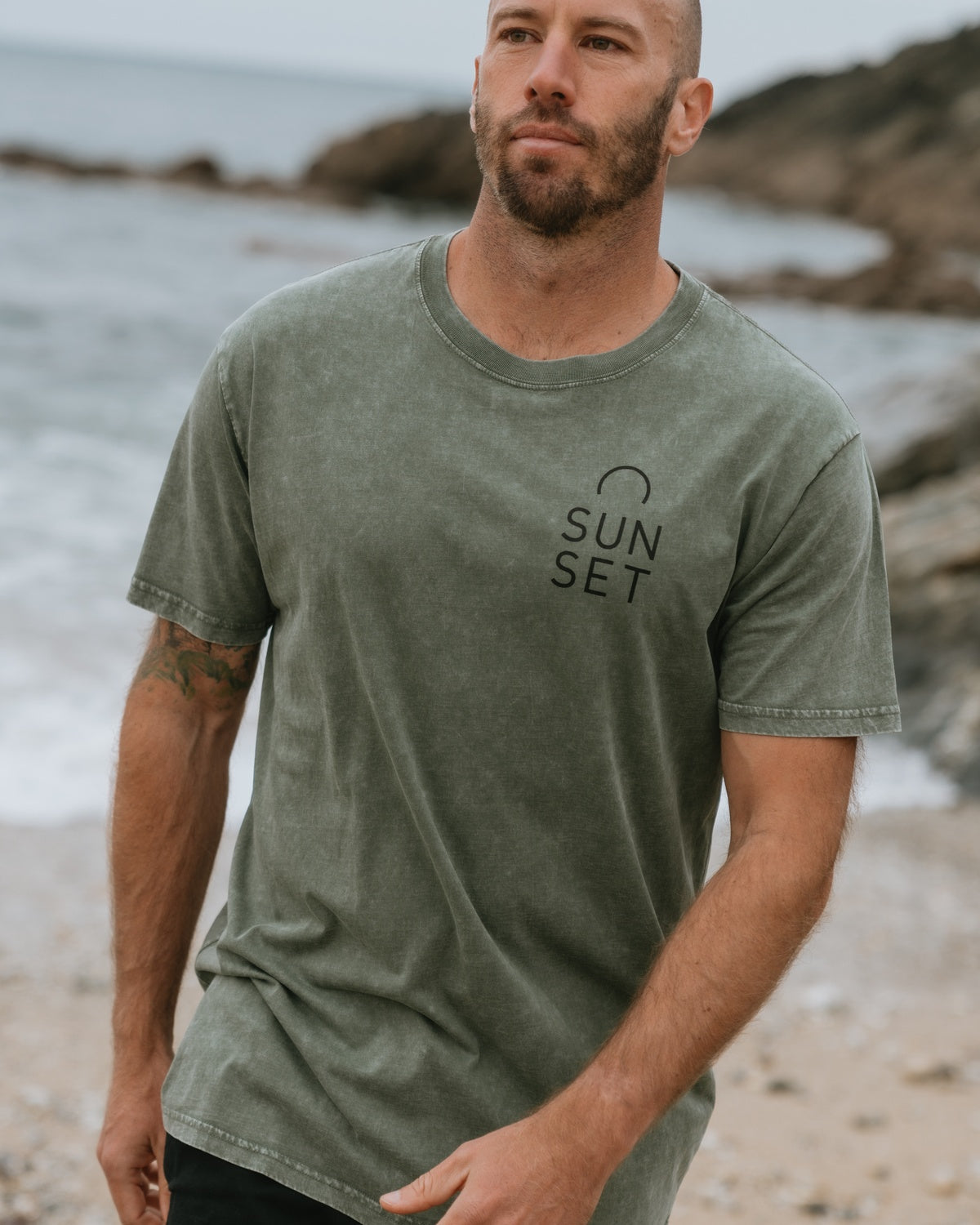 Men's Core Stonewash T-Shirt - Stone Green