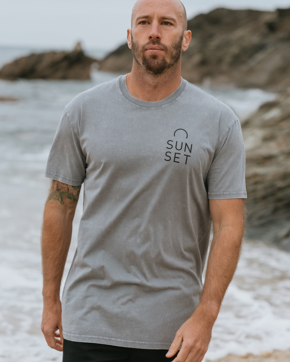 Men's Core Stonewash T-Shirt - Stone Grey
