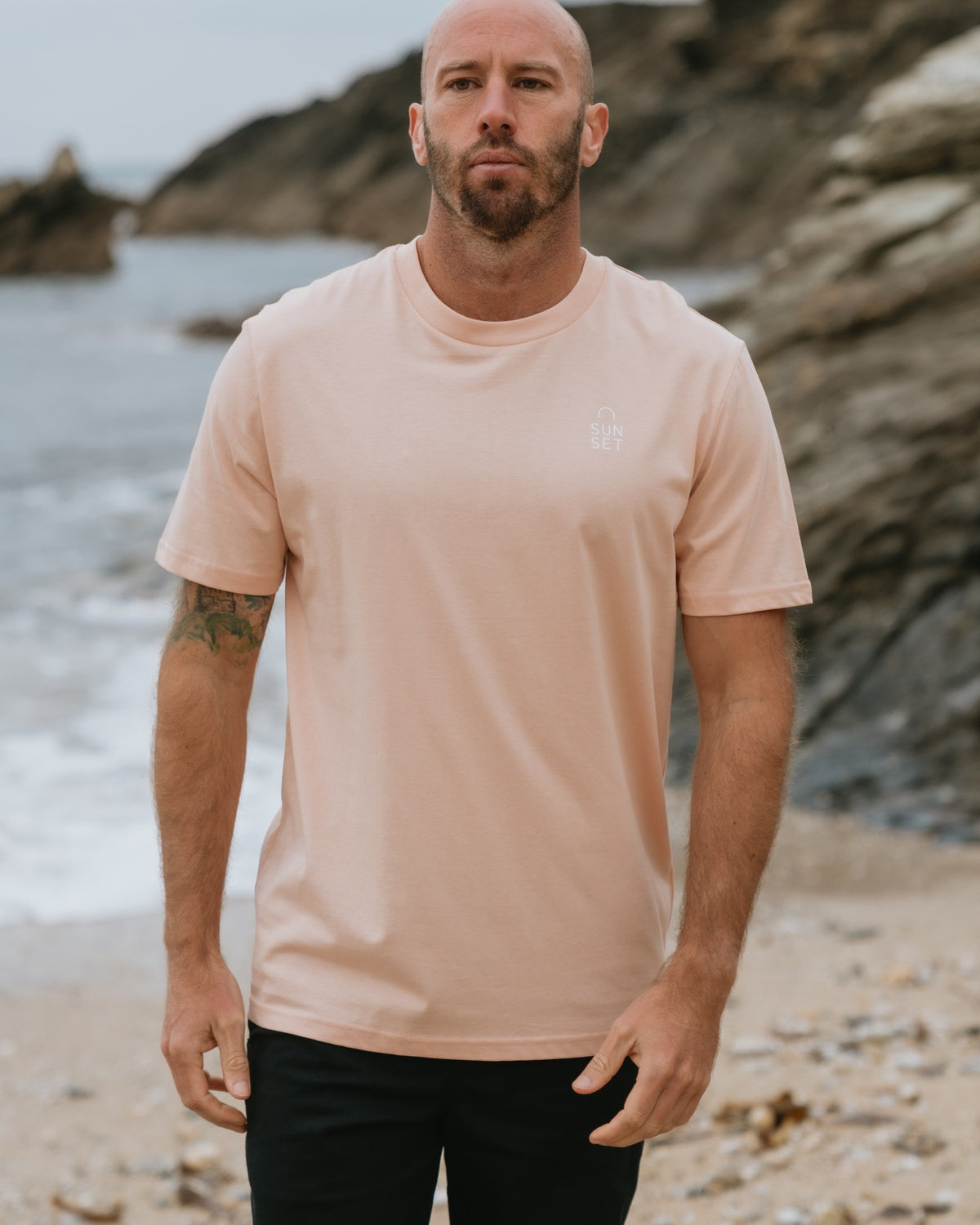 Men's Vista Organic T-Shirt - Peach