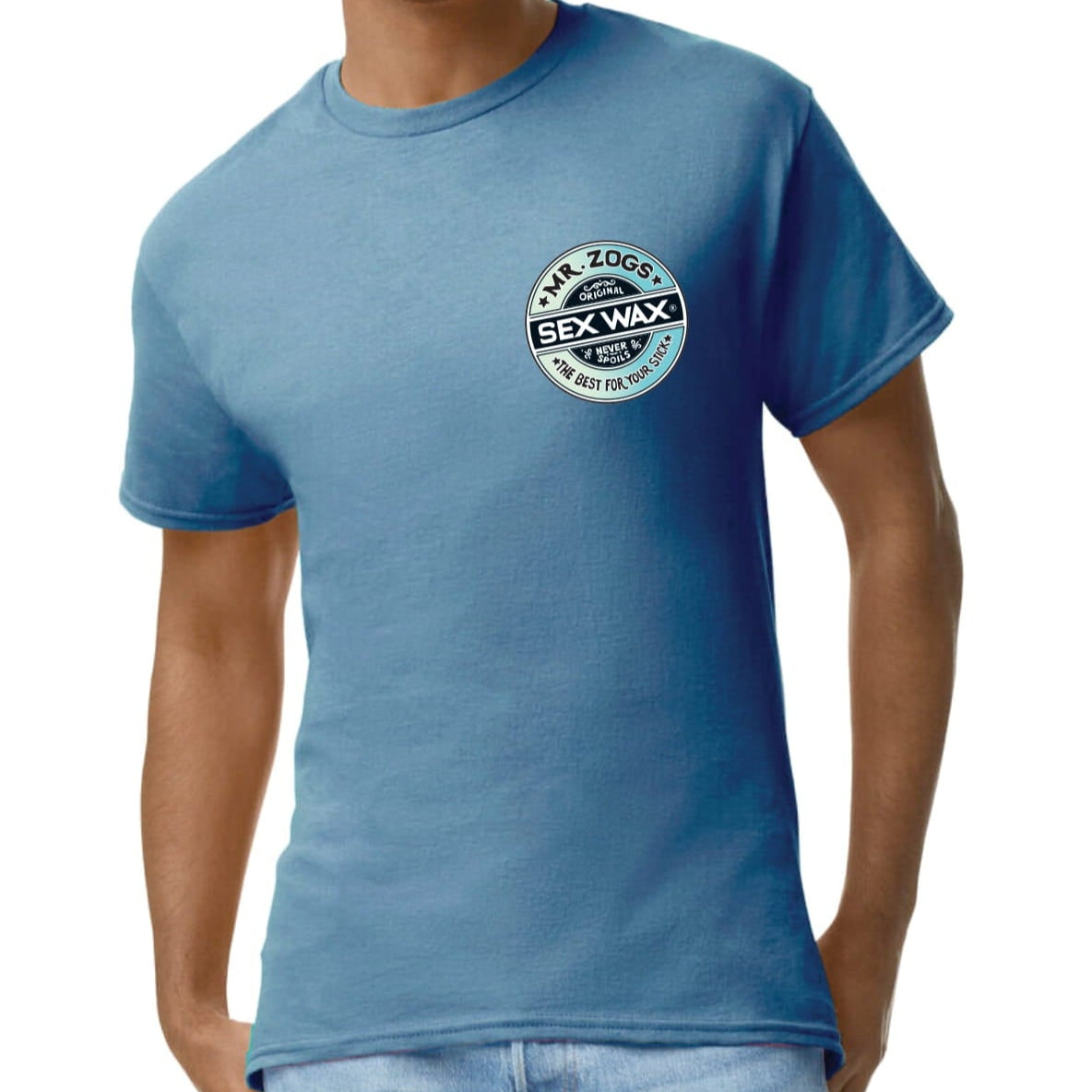 Sex Wax Mr Zogs Pinstripe T-Shirt – Short Sleeve, Cobalt Blue, Men's Regular Fit
