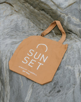 Sunset Surf Canvas Tote Bag - Brown