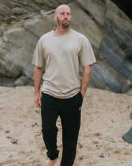 Sunset Surf Men's Heavyweight T-Shirt – Faded Sand