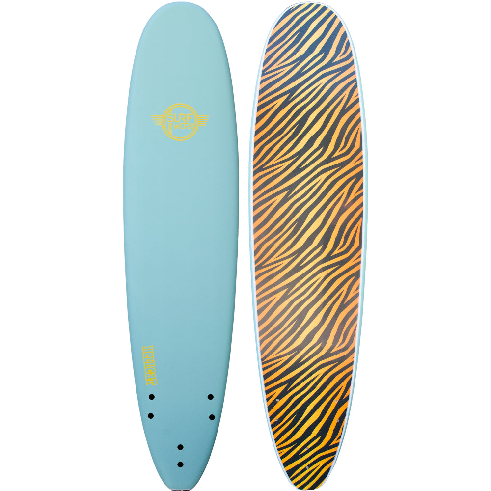 Surfworx Hellcat Mini Mal 8ft 0 Soft Surfboard - Mint