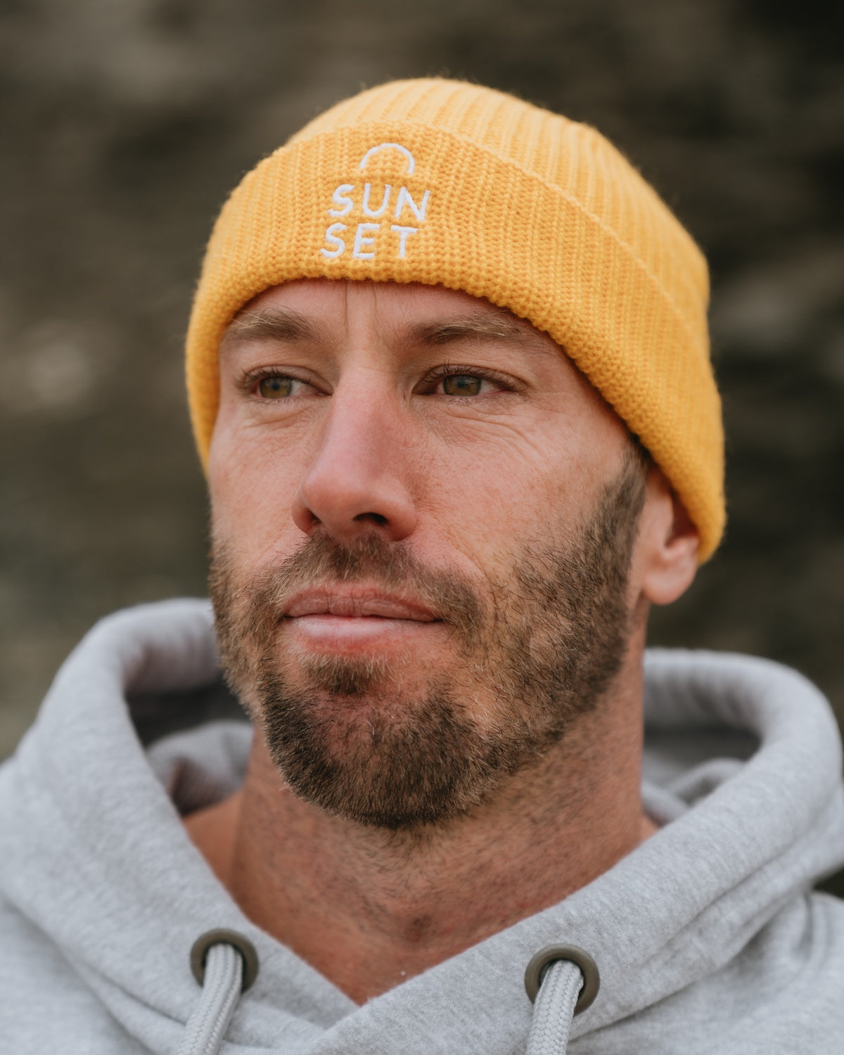 Unisex Cable Knit Fisherman Beanie - Mustard