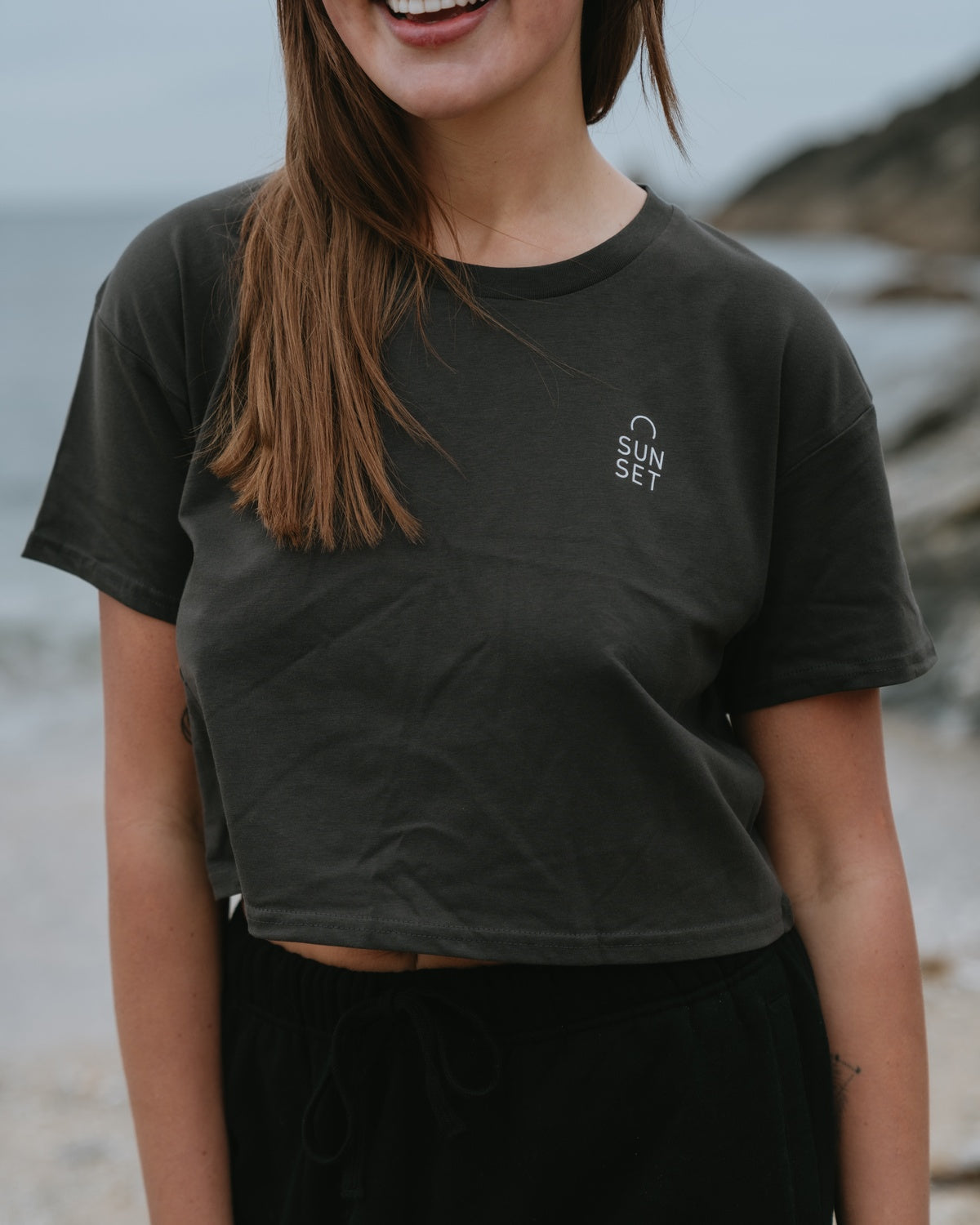 Women’s Classic Cropped T-Shirt - Coal