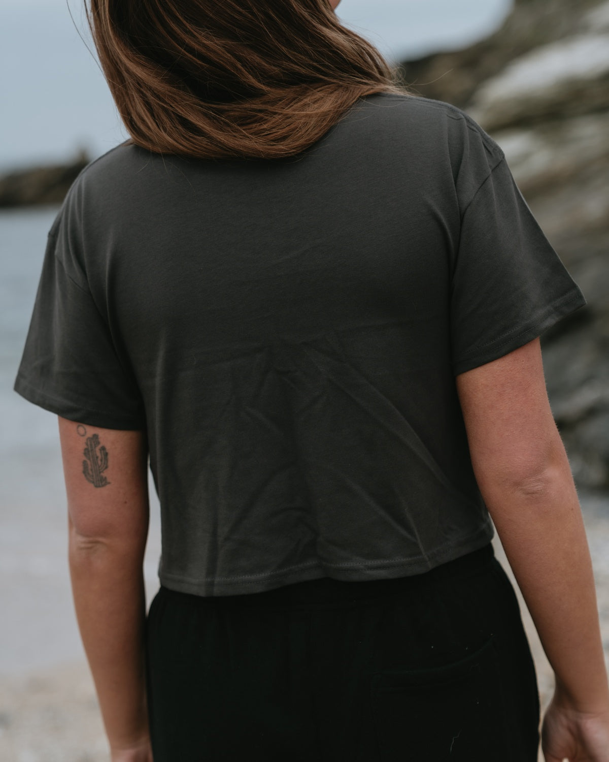 Women’s Classic Cropped T-Shirt - Coal
