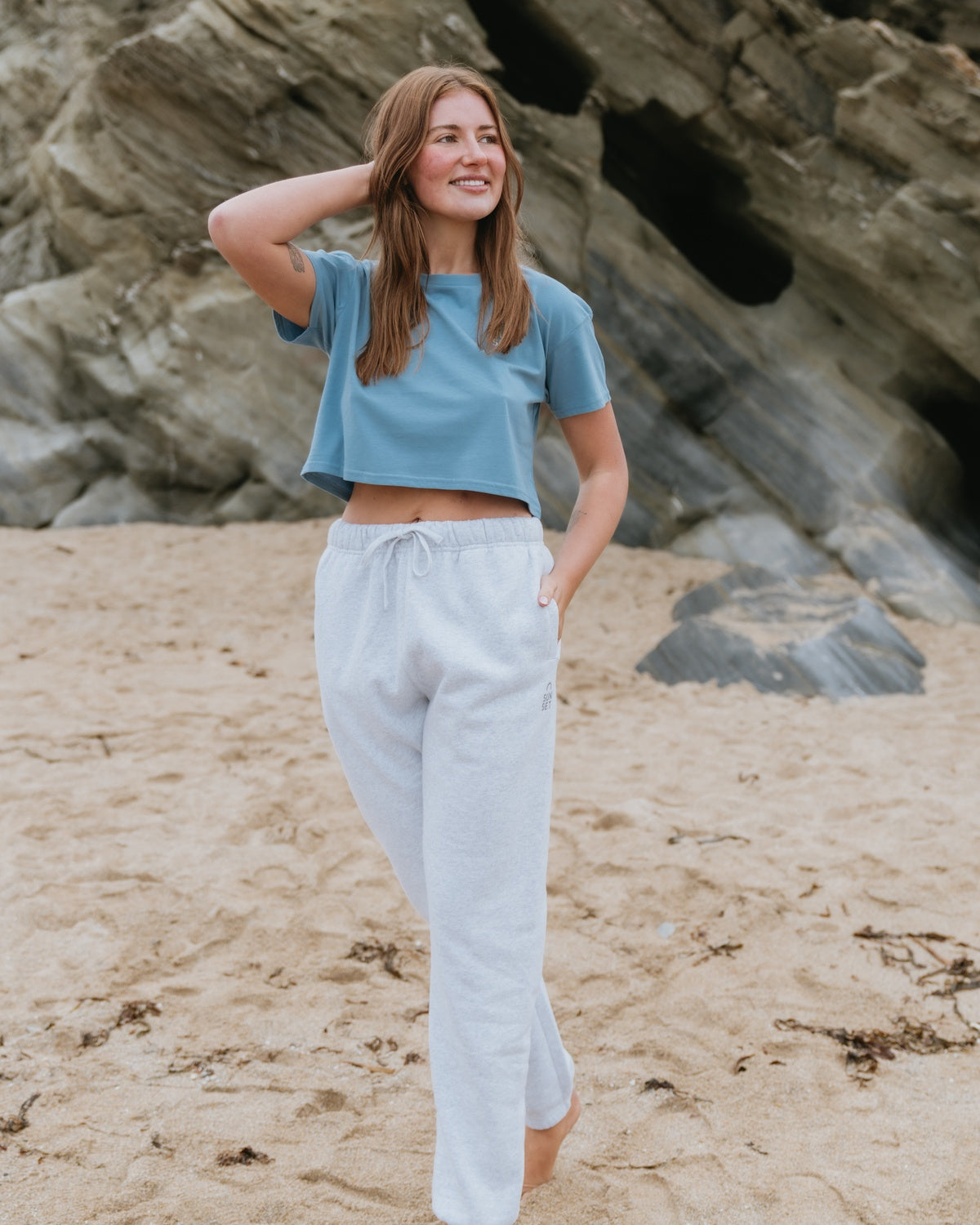 Women’s Classic Cropped T-Shirt - Dusty Blue