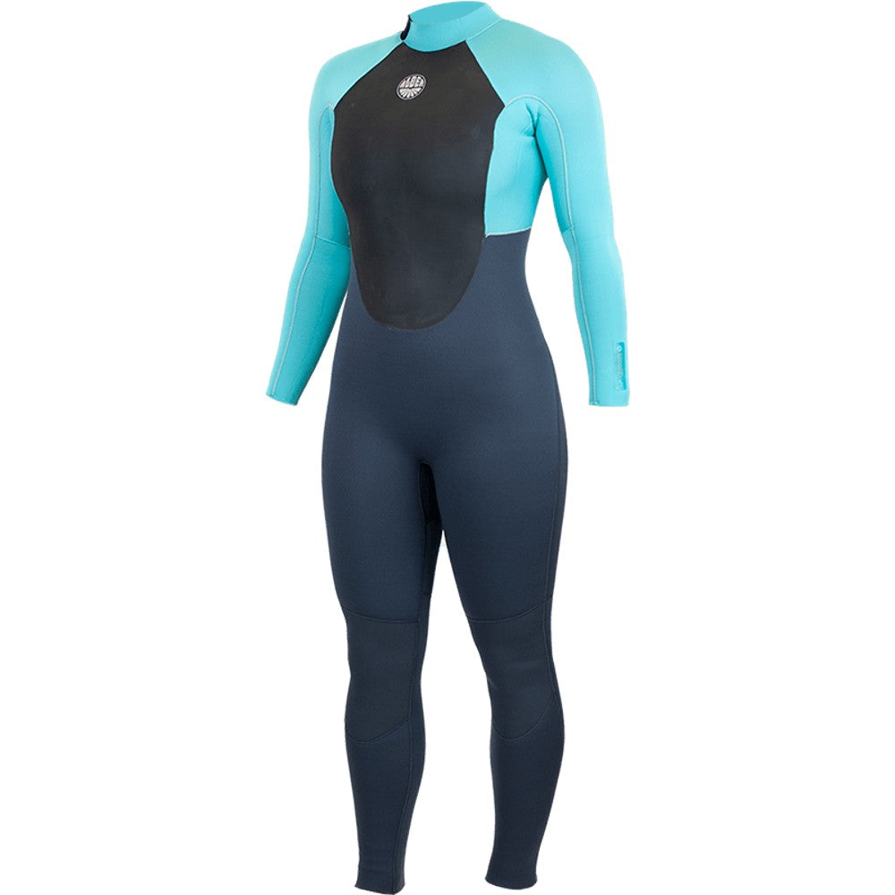 Alder Stealth Womens 4 3mm Back Zip Wetsuit Graphite