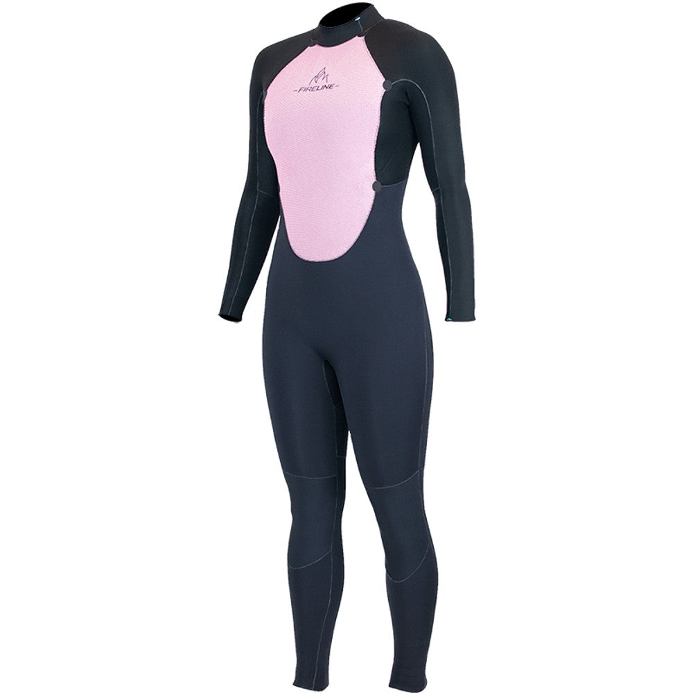 Alder Stealth Womens 5/4/3mm Back Zip Wetsuit - Black