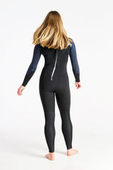 C-Skins Solace Womens 3/2mm Back Zip Wetsuit - Black, Bluestone Tropical & Saffron