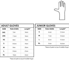 C-Skins Wetsuit Gloves Size Guide