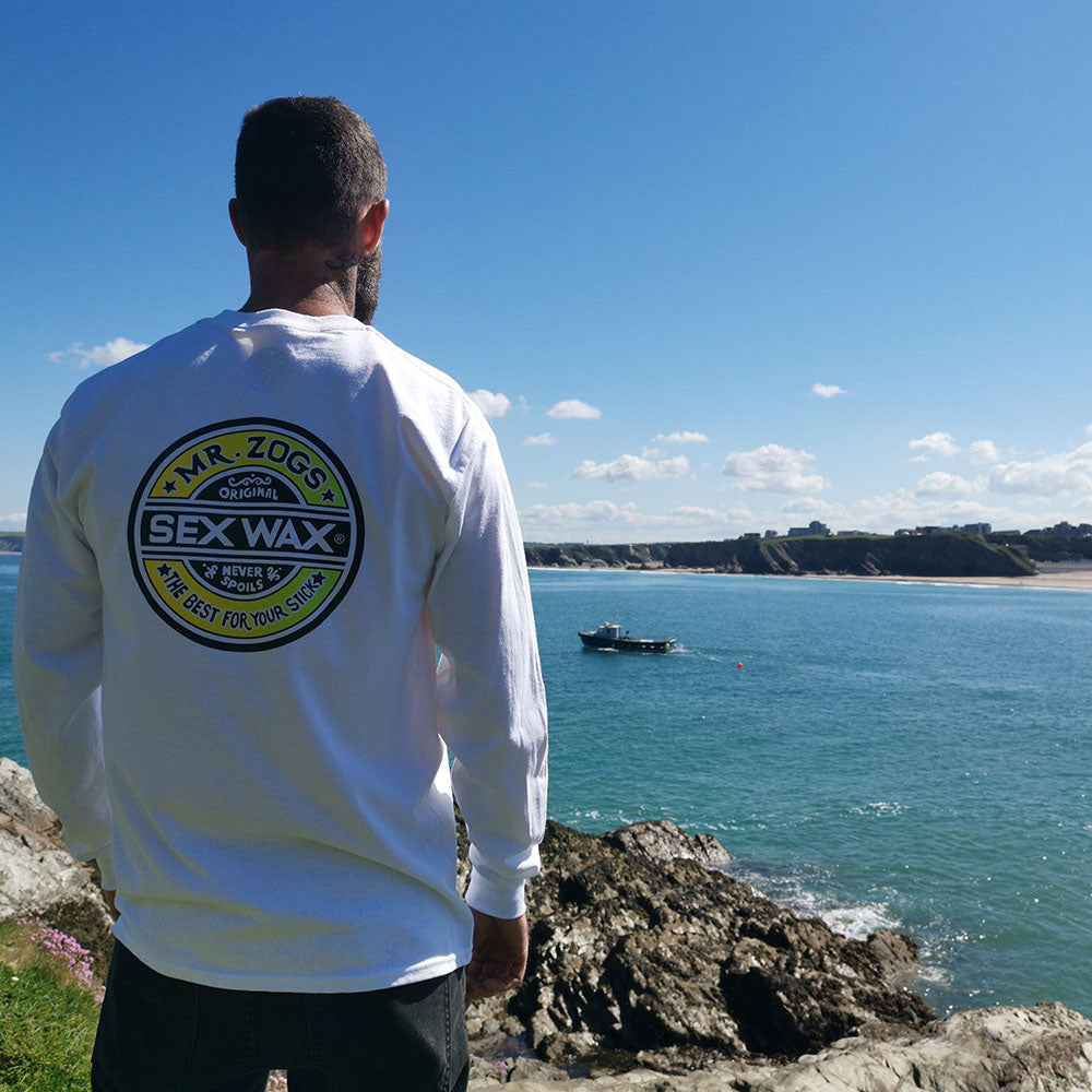 Sex Wax 'The Fade' Long Sleeve Tee - White