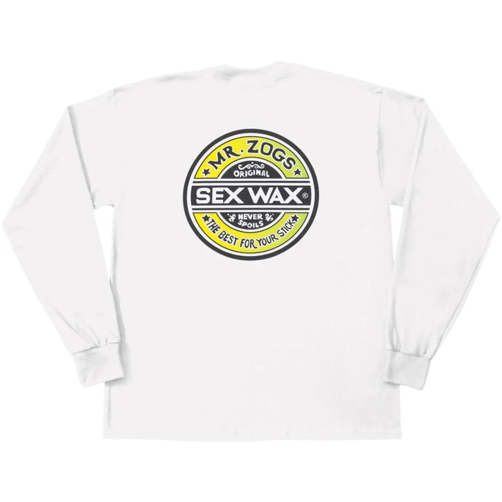 Sex Wax 'The Fade' Long Sleeve Tee - White
