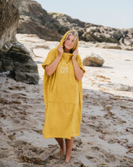 Sunset Surf Changing Towel Poncho - Pineapple Yellow
