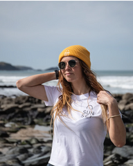 Sunset Surf Fisherman Beanie - Mustard