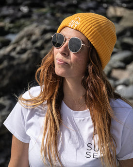 Sunset Surf Fisherman Beanie - Mustard