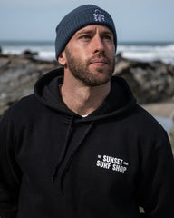 Sunset Surf Fisherman Beanie - Petrol Blue