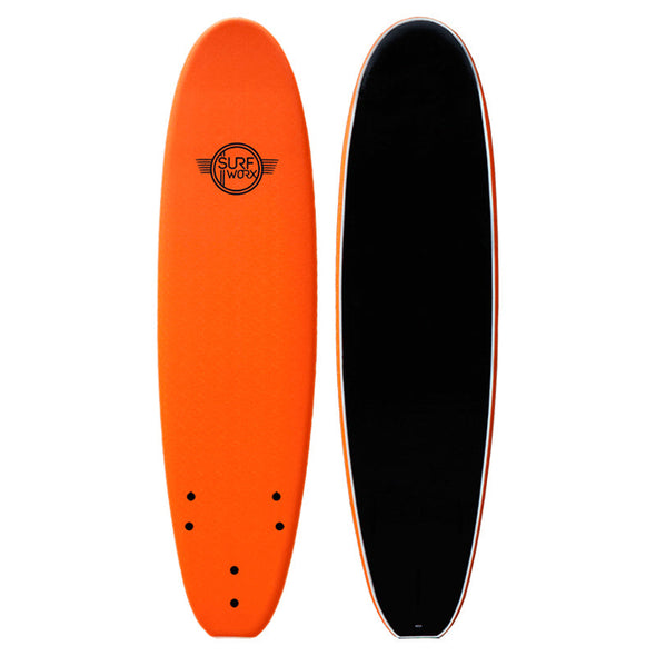 Surfworx Base Mini Mal 7ft 6 Soft Surfboard - Orange – Sunset Surf Shop