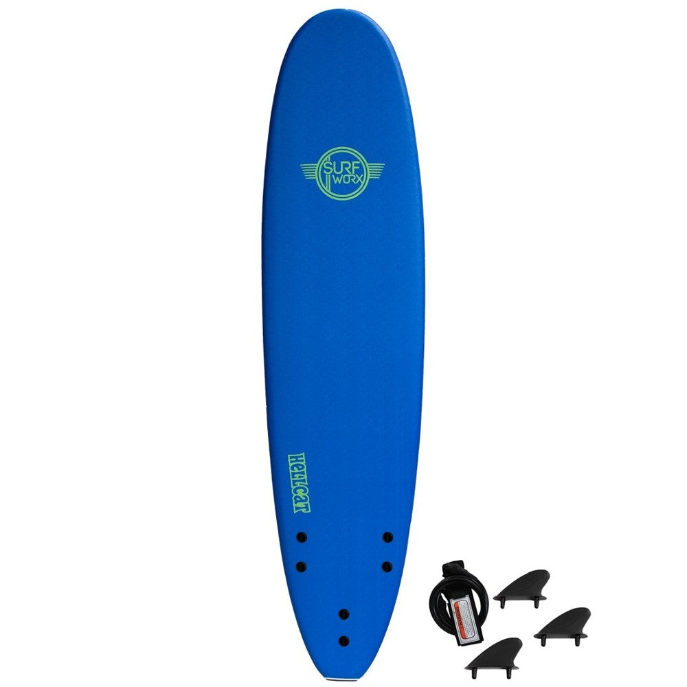Surfworx Hellcat Mini Mal 7ft 6 Soft Surfboard - Navy