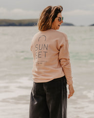 Sunset Surf Womens Crew - Peach