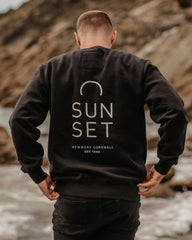 Sunset Surf Crew Jumper - Black