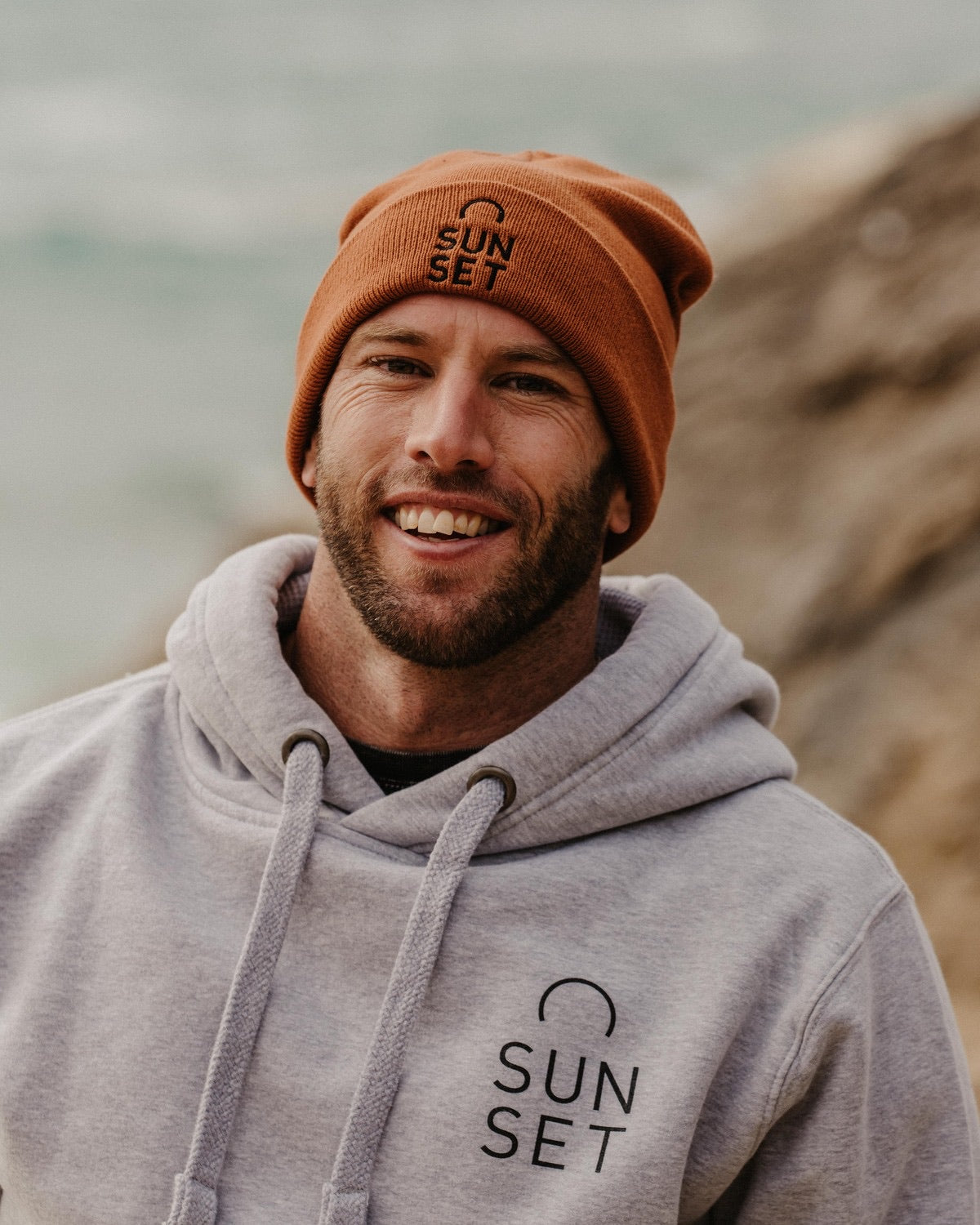 Sunset Surf Beanie - Rust