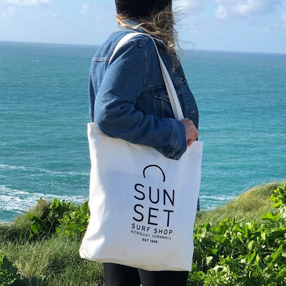 Sunset Surf Tote Bag - White